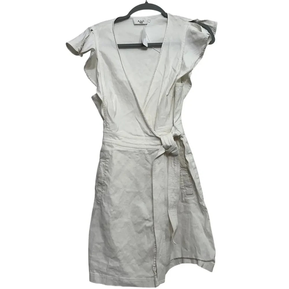 A.L.C women’s NWT’s Sidelle White Wrap dress with pockets. Size 8